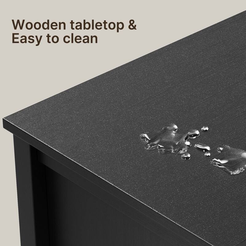 43.3" W 6 Drawer Dresser, Wood Storage Closet Dressers Chest of Drawers for Bedroom