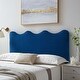 preview thumbnail 12 of 65, Athena Performance Velvet King/California King Headboard Navy