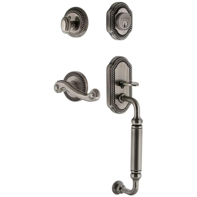 Grandeur Newport Solid Brass Rose Right Handed Keyed Entry Single