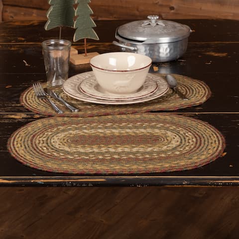 Set of 6 Tea Cabin Jute Placemats (12 x 18 in.) - Placemat 12x18