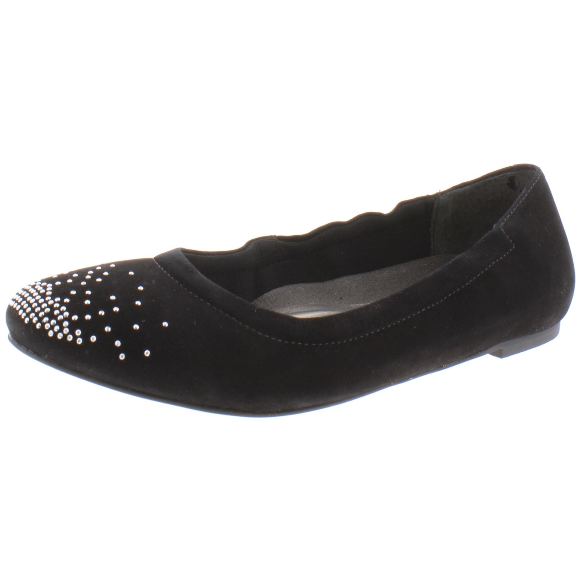 wide black ballet flats