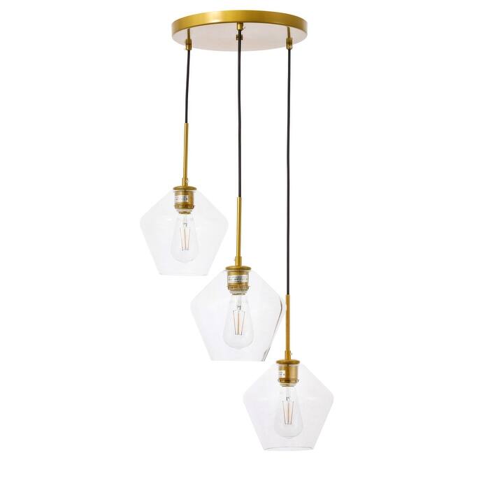 Gerald 3-Light Glass Pendant