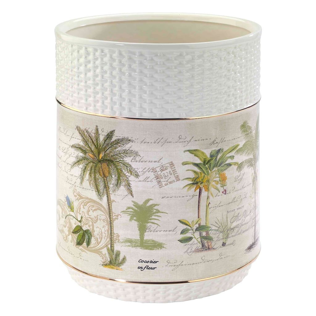Avanti Linens Colony Palm Wastebasket