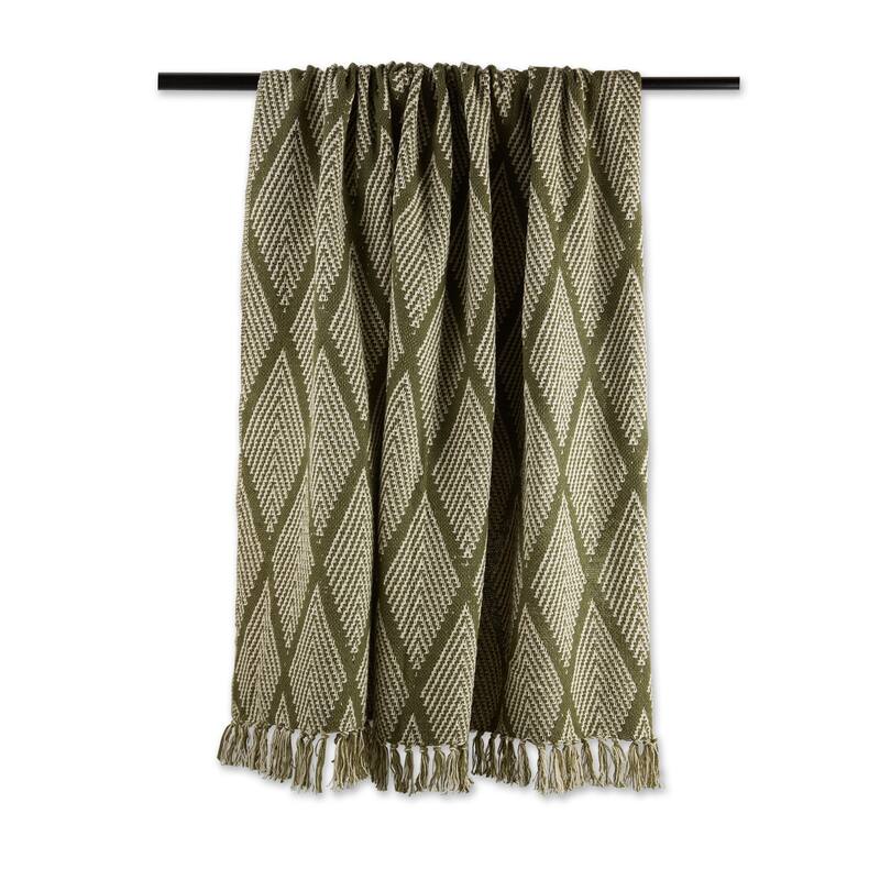 DII Natural Tone Multi Diamond Throw