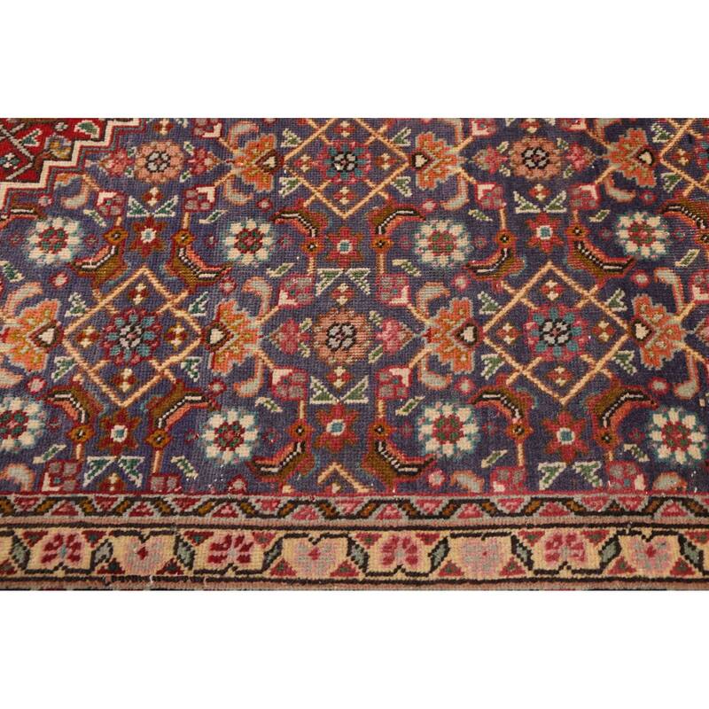 ECARPETGALLERY Hand-knotted Kayseri Vintage Navy Wool Rug - 6'3 x 9'10