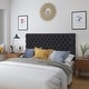 preview thumbnail 34 of 50, Jezebel Adjustable Full/Queen Tufted Headboard by Christopher Knight Home Dark Charcoal/Black Steel