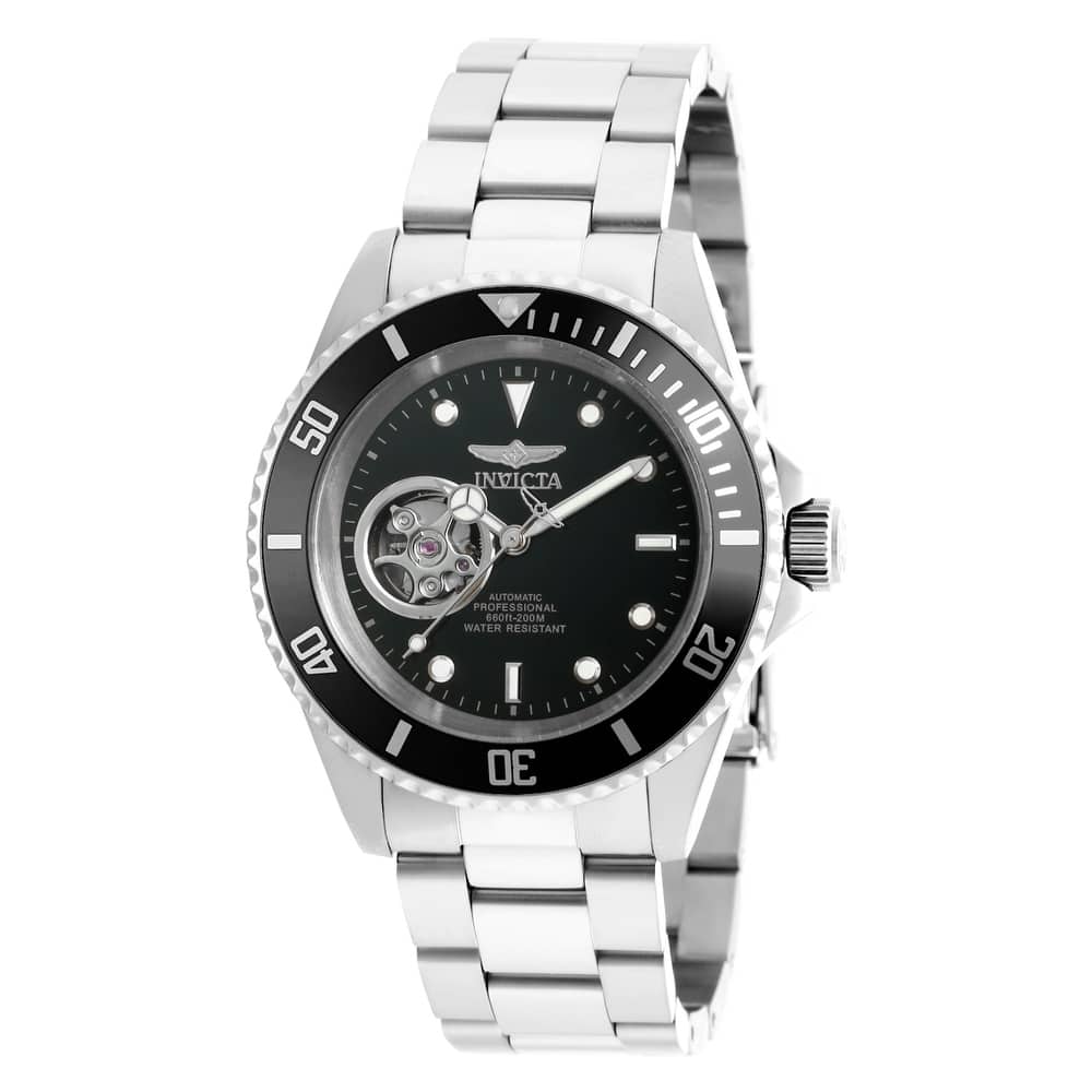 Invicta Men's 20433 Pro Diver Automatic 3 Hand Black Dial Watch