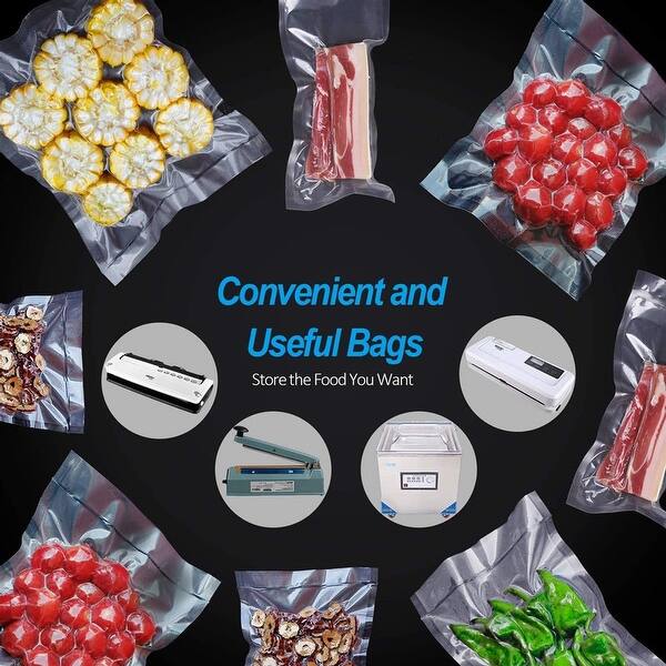 Afsnijden diefstal Los 100pcs/pack Vacuum Fruit Vegetable Storage Bag Food Saver 8"x12" - Clear -  Overstock - 32355353
