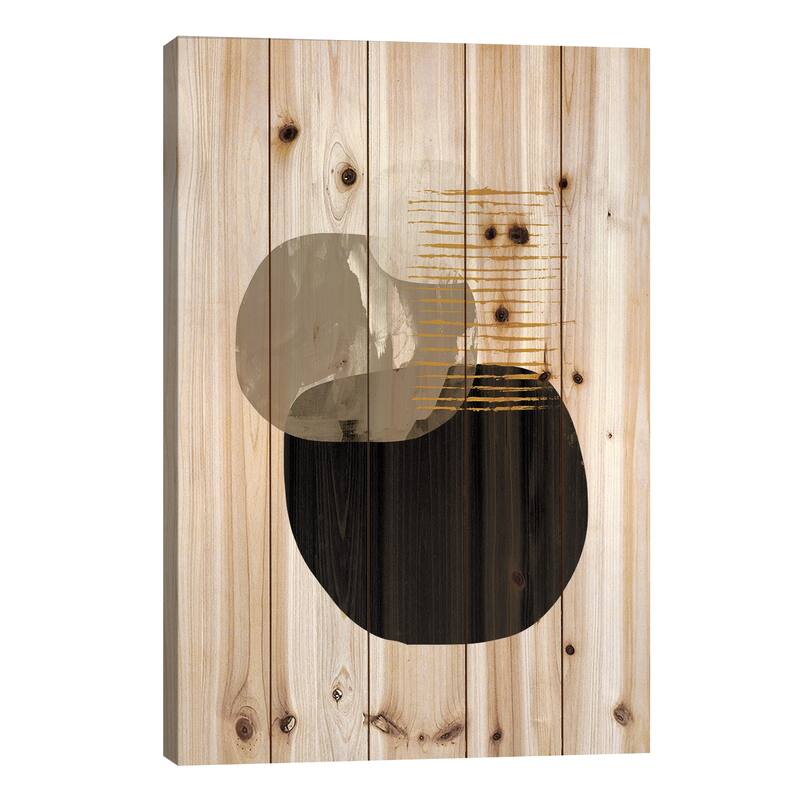 Minimal Tone Print On Wood by Dan Hobday - Multi-Color - 40x26x1.5