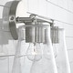 preview thumbnail 12 of 10, Baker 2-light Bath/ Vanity Fixture w/ Clear Seeded Glass