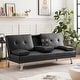preview thumbnail 1 of 73, Modern Convertible Sleeper Sofa, Faux Leather Foldable Recliner Couch with 2 Cup Holders, Upholstered Futon Sofa Bed
