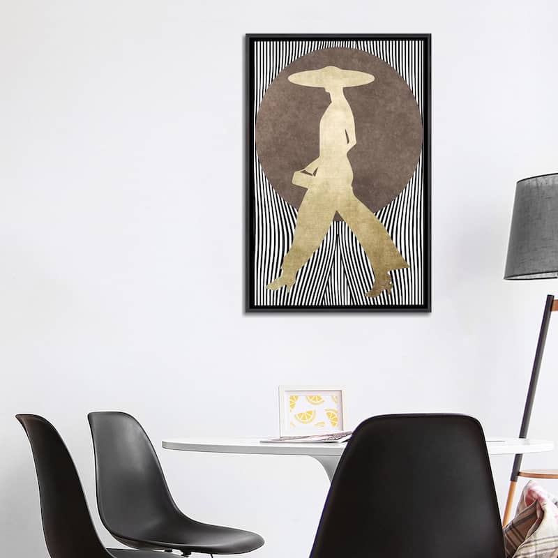 iCanvas "La Madame Noir" by Kubistika Framed