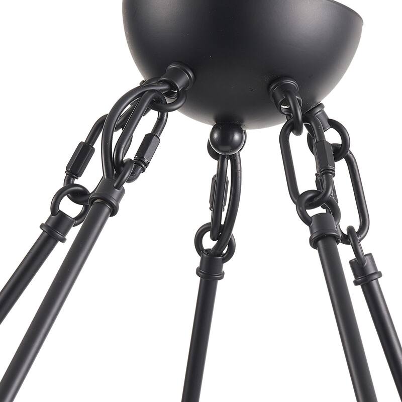 12-Lights Candle Wagon Wheel Chandelier - 39.4"D×4.7"W×75.2"H(Adjustable)
