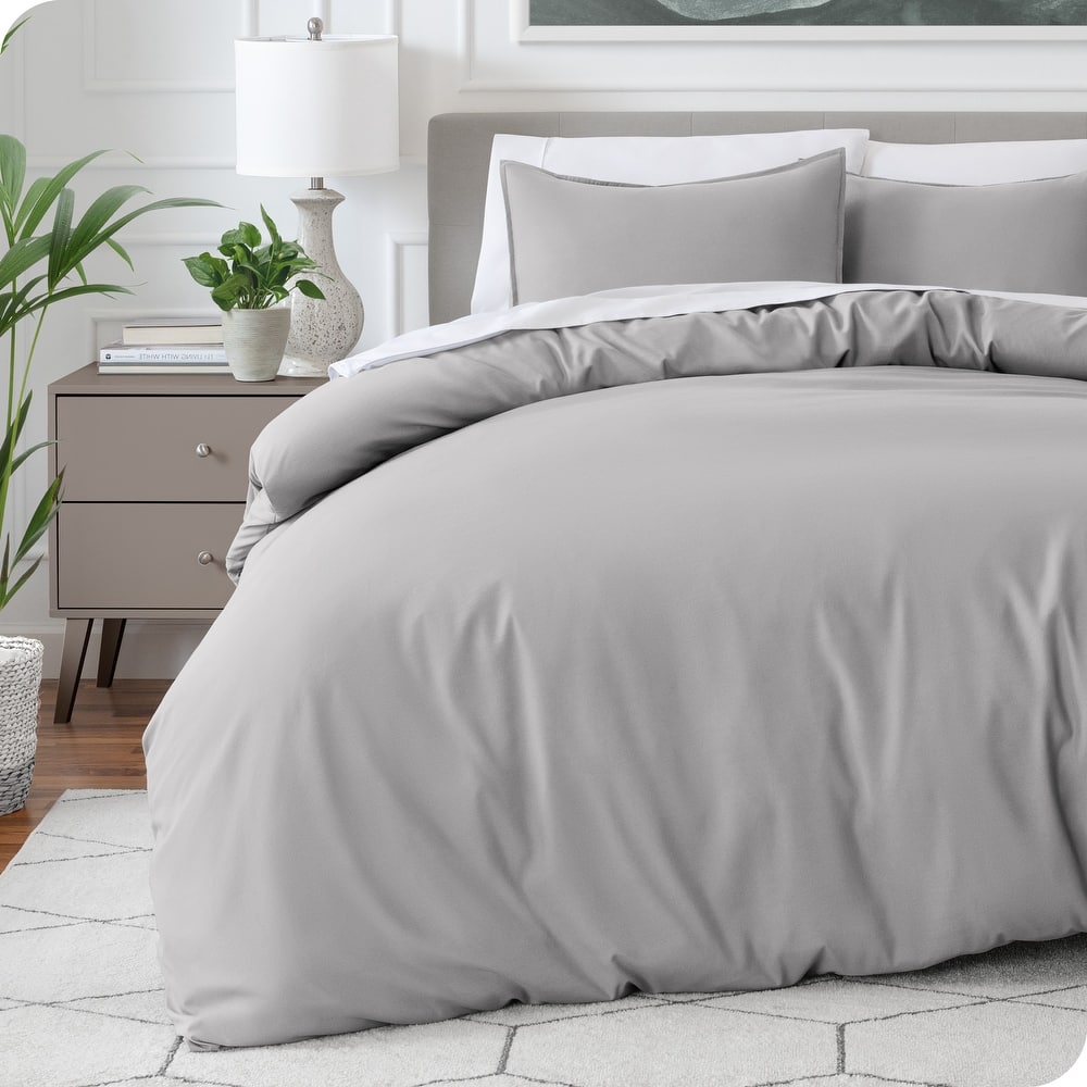 Bare Home Soft Hypoallergenic Microfiber Duvet Cover and Sham Set