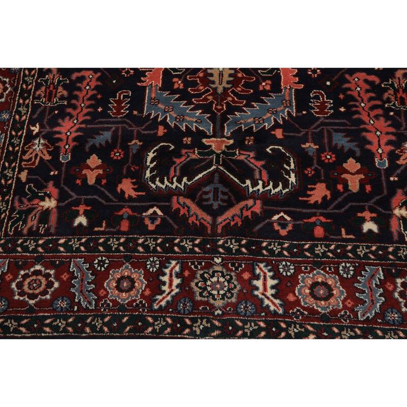 5'10''x8'6'' Hand Knotted Wool Navy Oushak Arts & Crafts Oriental Area Rug - 5' 10'' x 8' 6''