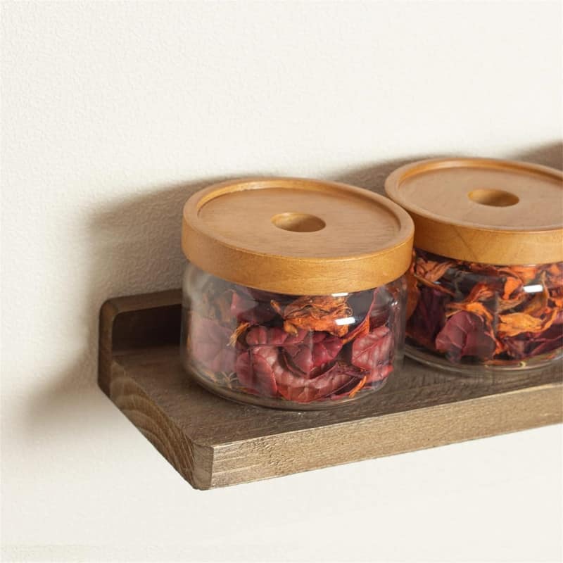 Floating Shelves for Wall Set of 2 Wood 16Inch Wall Shelf - 4"D x 16"W x 1.5"H