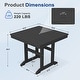 preview thumbnail 7 of 24, HDPE 35.8''L Square Dining Table with 1.7''D Bulit-in Umbrella Hole