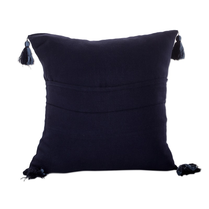Novica Handmade Midnight Of Diamonds Cotton Cushion Cover