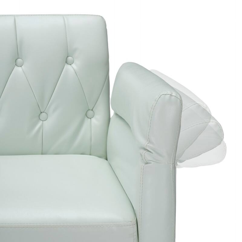 67.71-In Faux Leather Convertible Sofa,Living Room Couches with Adjustment Armres 