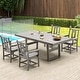 preview thumbnail 31 of 92, Versatile Outdoor Dining Sets w Swivel/Folding Chairs & Steel Slat Table and HDPE Dining Table Set for Gardens, Patios 3-Piece - Swivel-Grey