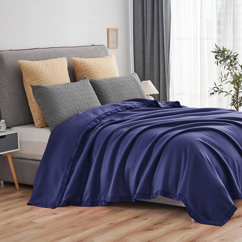 All Seasons Year Round Sheet Blanket with Satin Hem