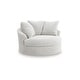 preview thumbnail 2 of 4, Signature Design by Ashley Cuddlesome Beige Oversized Swivel Accent Chair - 56"W x 55"D x 35"H
