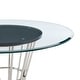 preview thumbnail 26 of 28, Veronica 48 inch Glass and Walnut Wood Round Dining Table with Metal Base