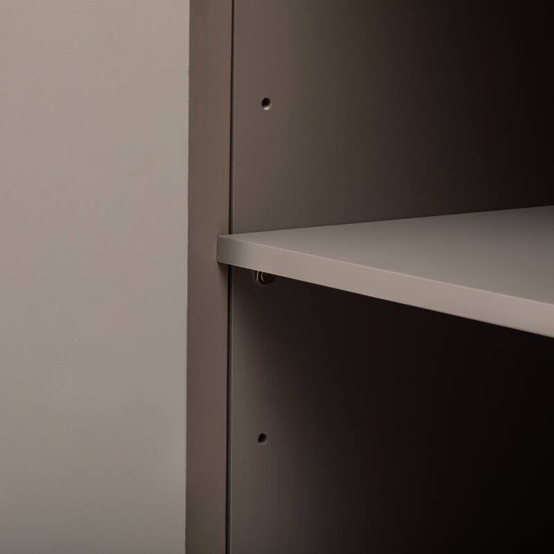 Vertical Striped Door Storage Cabinet