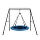 preview thumbnail 4 of 9, Heavy Duty Metal Swing Sets for Backyard with Swing Stand , Kids Saucer Swing
