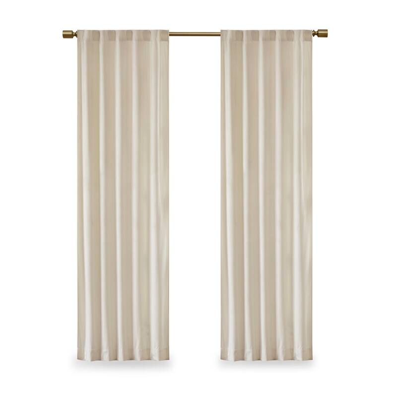 Room Darkening Metallic Printed Poly Velvet Rod Pocket/Back Tab Window Panel Pair