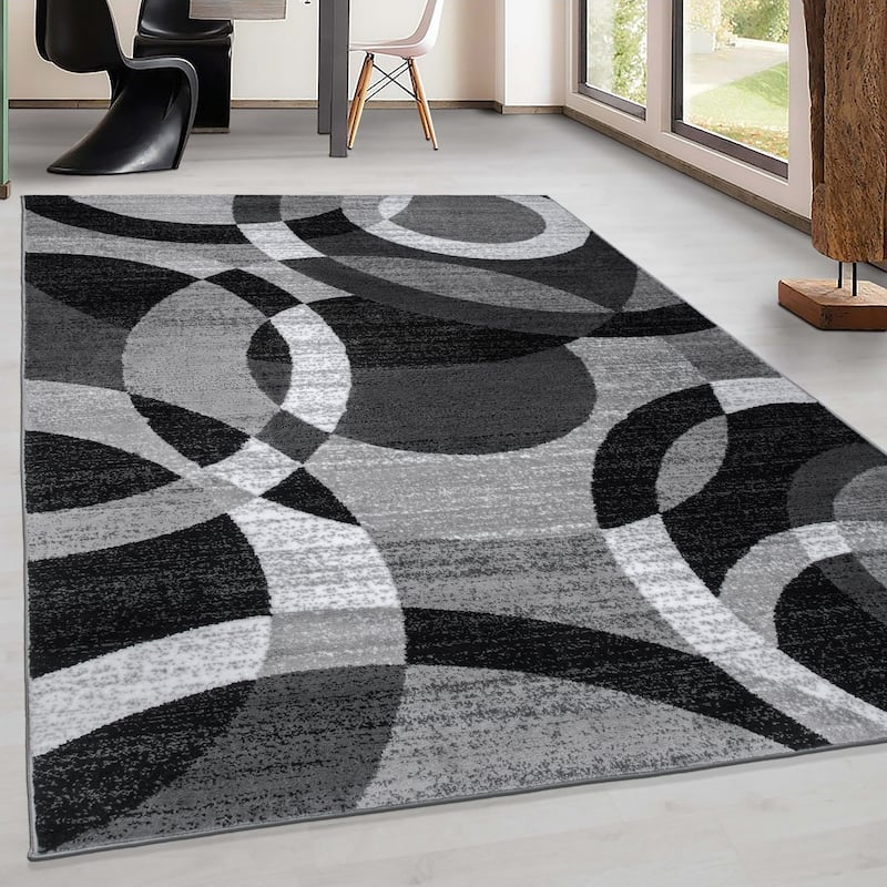 World Rug Gallery Geometric Circles Area Rug