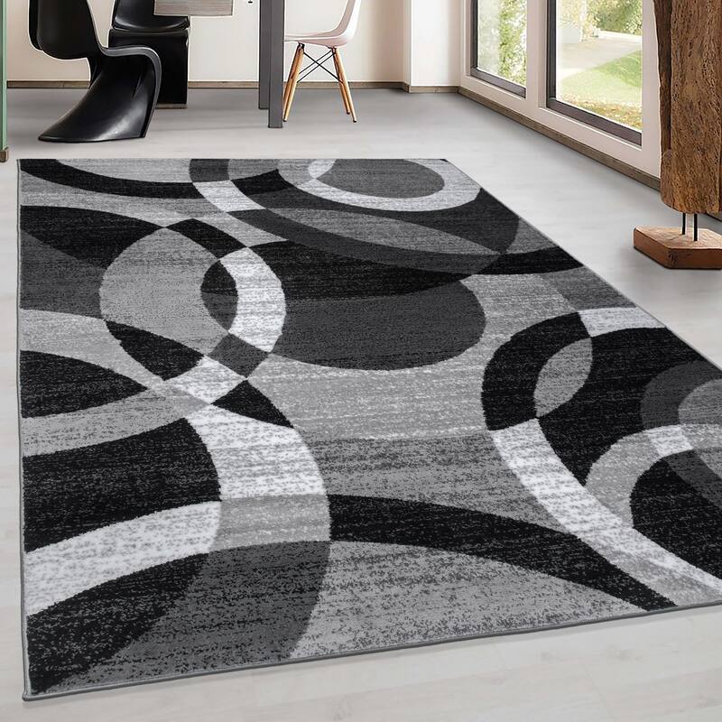 World Rug Gallery Geometric Circles Area Rug