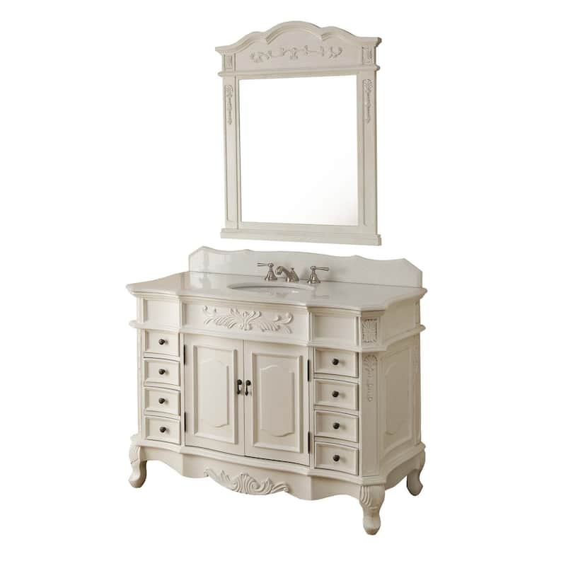 42 Inch Classic style antique white Bathroom Sink Vanity