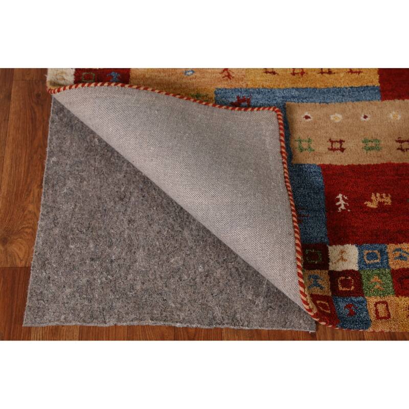 Geometric Gabbeh Indian Area Rug Tribal Handmade Wool Carpet - 5'3" x 7'7"