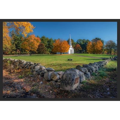 Old Church in The Fall Photography by Wayne Collamore Framed Poster
