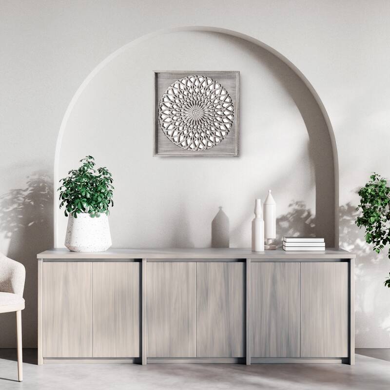Wood Accent Wall Mirror