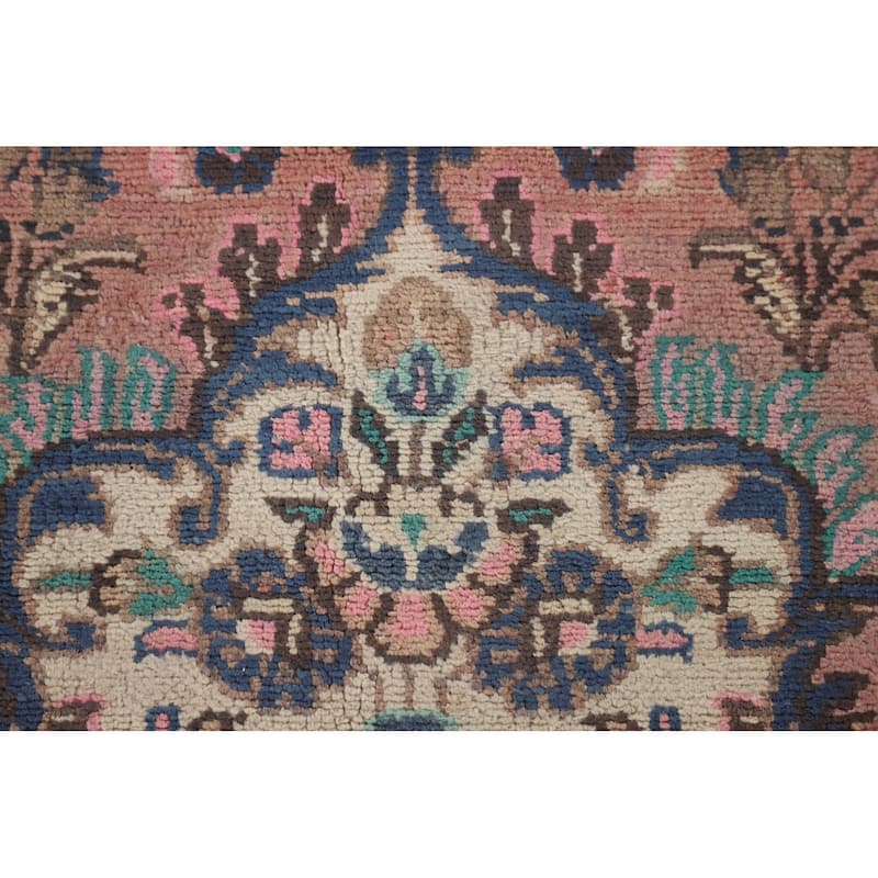 Hamedan Persian Vintage Rug Hand-Knotted Wool Carpet - 6'9"x 10'0"