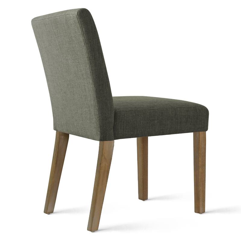 Linen Upholstered Solid Wood Dining Chair (Set of 2)