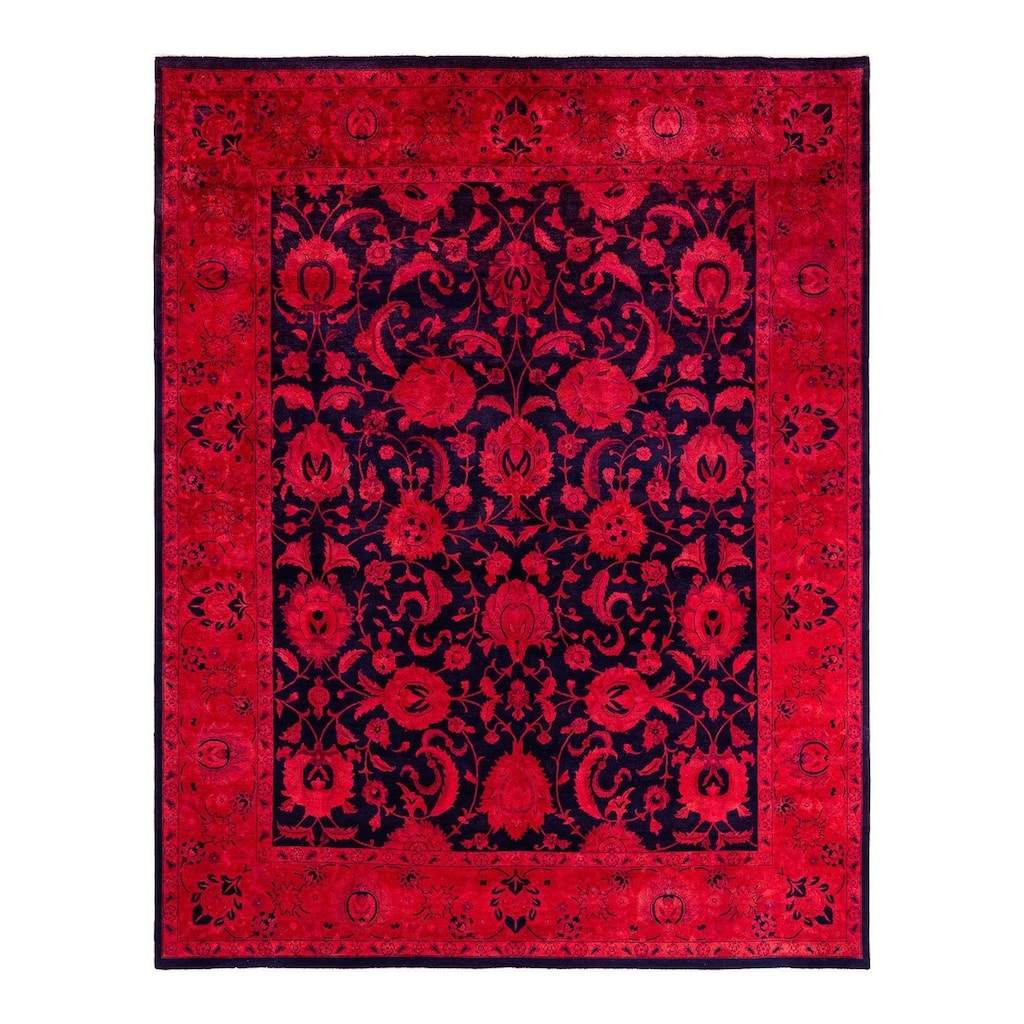 Overdyed, One-of-a-Kind Hand-Knotted Area Rug - Pink - 8' 3" x 10' 1"