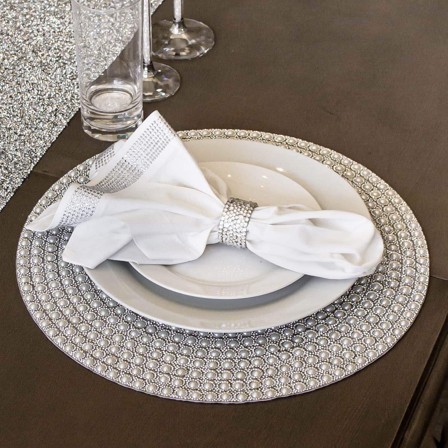 Sparkles Home Rhinestone Montaigne Placemat Bed Bath & Beyond 33876043