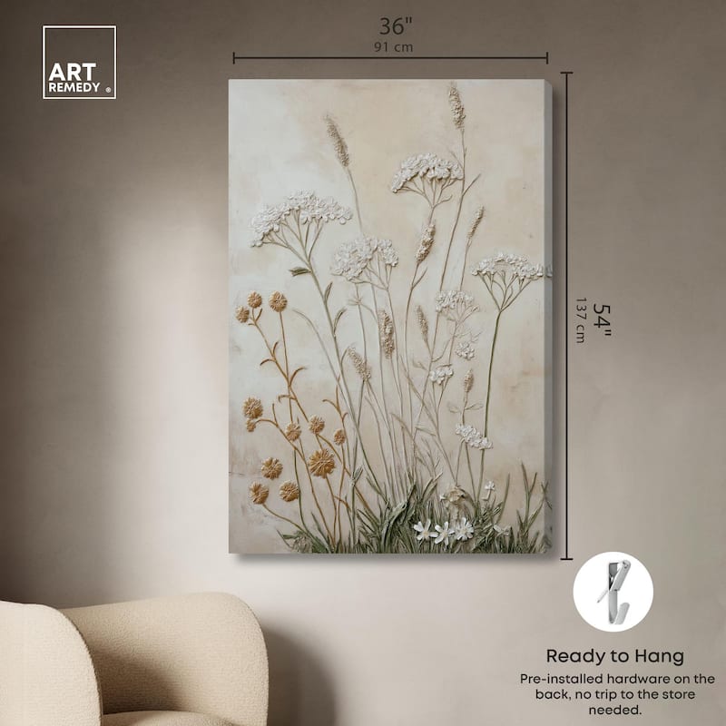 Plaster Petal Panorama Canvas by Art Remedy, Gallery Wrapped
