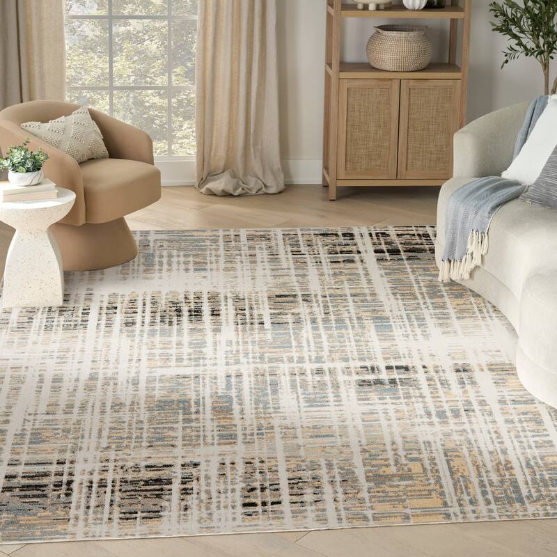 Nourison Washable Decor Indoor only Machine Washable Abstract Area Rug