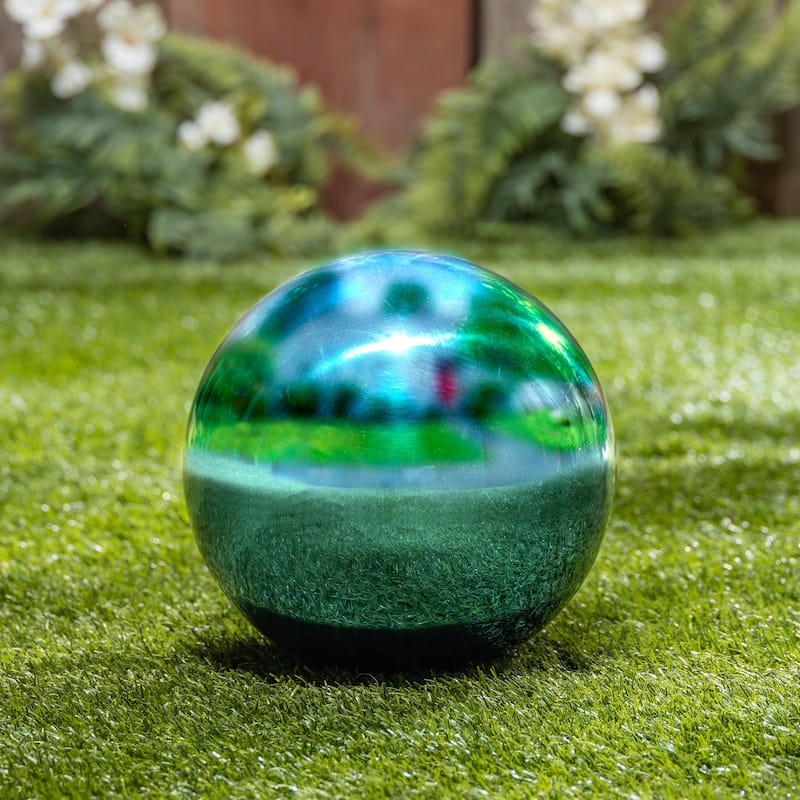 9.8 in. Decorative Blue Gazing Ball