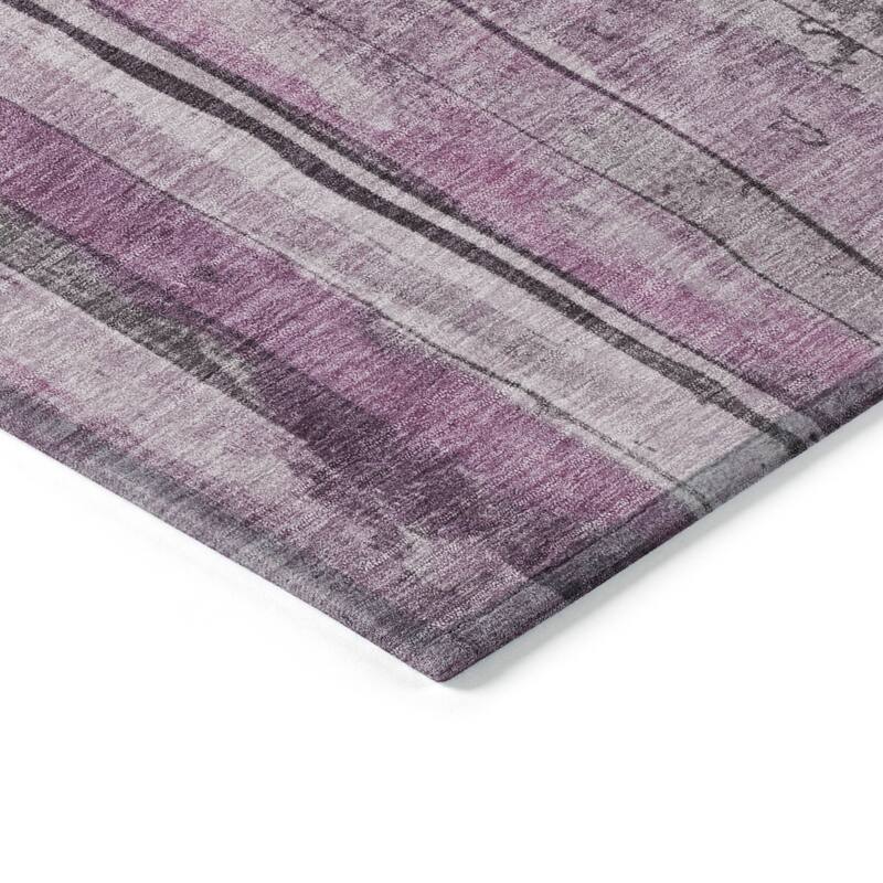 HomeRoots Striped Transitional Rectangle Outdoor Rug