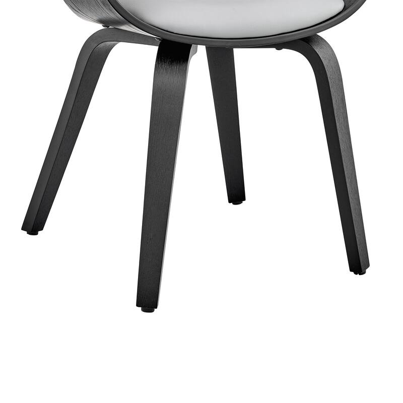 Adalyn Mid Century Modern Faux Leather and Wood Upholstered Dining Chair