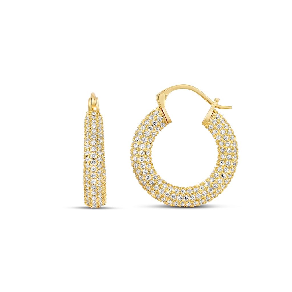 SHYMI Thick Pave Hoops