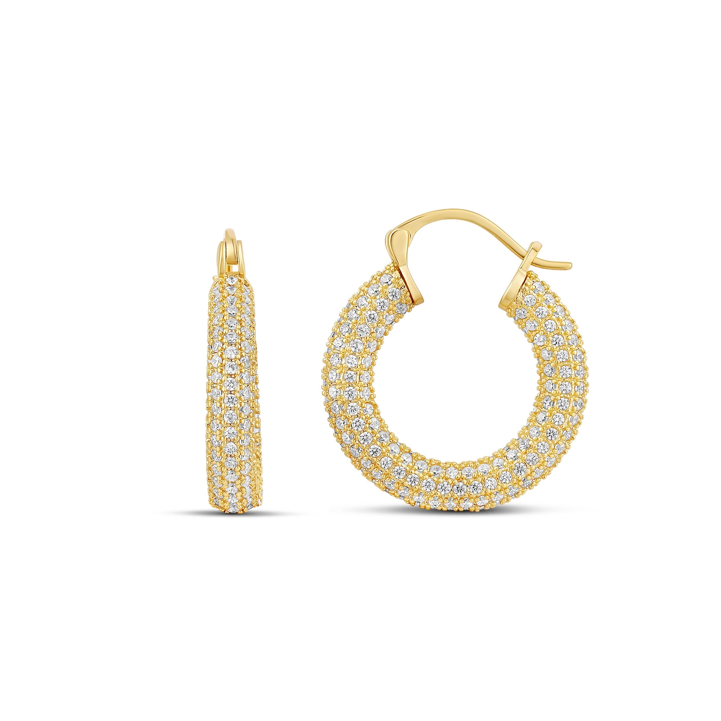 SHYMI Thick Pave Hoops