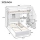 preview thumbnail 26 of 32, Twin over Twin Bunk Bed with Built-in Desk and Storage Staircase, L-Shaped Bunk Bedframe with Storage Compartments and Shelves