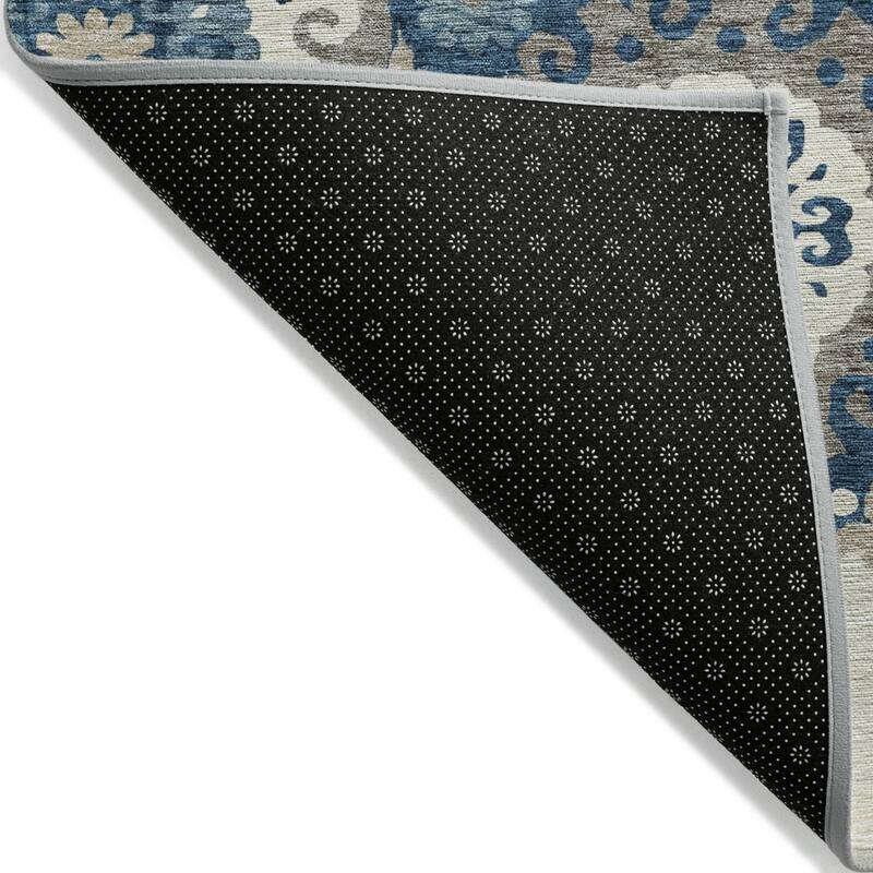 HomeRoots Floral Medallion Transitional Rectangle Outdoor Rug