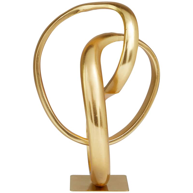 Minimalist Aluminum Metal Abstract Sculpture - Gold or Dark Gray